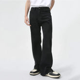 Hearujoy Summer Stylish men Micro Horn Washed Jeans American Style High Street Casual Solid Color Denim Pants Male 9C6170
